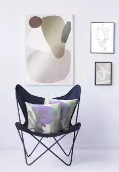 APELT декоративная подушка "Бильбао", чехол с наполнителем, 1 шт 45х45 см, цвет flieder-mauve + gemustert