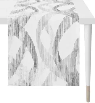 APELT дорожка для стола "1600 LOFT STYLE", (1 шт.), цифровая печать 48х100 см, белый/темно-серый/светло-серый