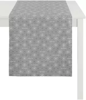 APELT дорожка для стола "3008 Christmas Elegance, Новогоднее украшение, Рождество", (1 шт.) 48х140 см, серый/серебристый