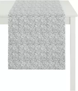 APELT дорожка для стола "3948 OUTDOOR, жаккард, летнее оформление, лето ", (1 шт.) 48х140 см, антрацит/белый