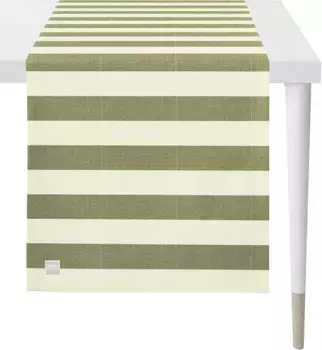 APELT дорожка для стола "3967 Outdoor, летнее украшение, лето ", (1 шт.), жаккардовая ткань 46х140 см, зеленый