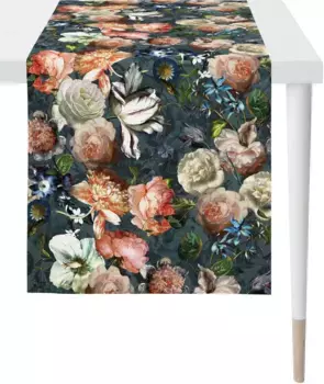 APELT дорожка для стола "5251 AUTUMN TIME, осеннее украшение, осень ", (1 шт.), цифровая печать 48х140 см, синий