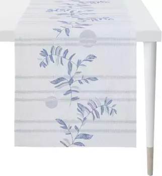 APELT дорожка для стола "6871 LOFT STYLE, летнее украшение, лето ", (1 шт.), жаккардовая ткань 48х140 см, светло-синий