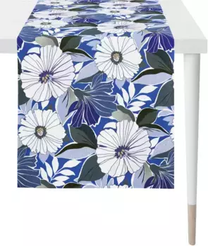 APELT дорожка для стола "Astrid, LOFT STYLE", (1 шт.), цифровая печать 48х140 см, синий/белый