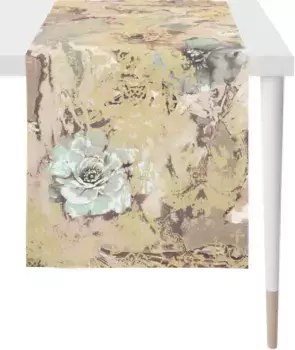 APELT дорожка для стола "Noemi - осеннее время, осеннее украшение, осень ", (1 шт.), цифровая печать 46х135 см, серо-коричневый/бежевый