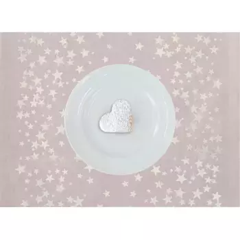 APELT Подставка для столовых приборов «4709 CHRISTMAS GLAM, Новогоднее украшение, Рождество», (1 шт.), жаккардовая ткань с люрексом, розовый/серебряный