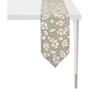 APELT скатерть для стола «3625 Christmas Elegance, жаккардовая ткань, Новогоднее украшение, Рождество», (1 шт.), с блестящими нитками, цвет taupe/silberfarben