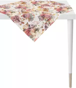 APELT среднее одеяло "2708 Autumn time, осеннее украшение, осень ", (1 шт.), цифровая печать 85х85 см, белый/розовый/зеленый