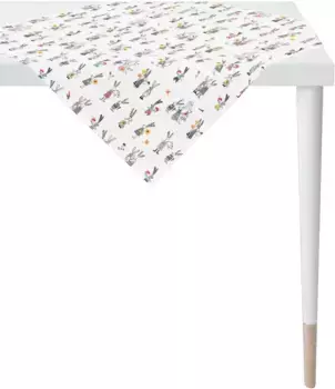 APELT среднее одеяло "6410 HAPPY EASTER, Пасхальное украшение, Пасха", (1 шт.), цифровая печать, с пасхальным мотивом 100х100 см, белый