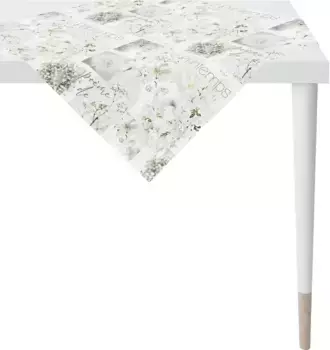 APELT среднее одеяло "6506 SPRINGTIME, весеннее украшение, весна ", (1 шт.), цифровая печать 100х100 см, белый/серый