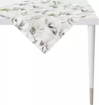 APELT среднее одеяло "6510 SPRINGTIME, весеннее украшение, весна ", (1 шт.), цифровая печать 100х100 см, серый/белый