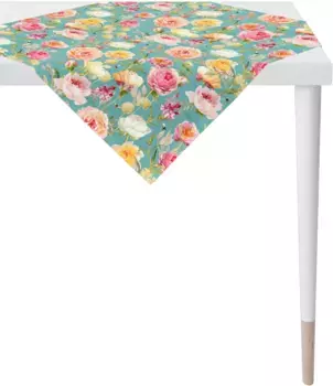 APELT среднее одеяло "7701 SUMMERTIME, летнее украшение, лето ", (1 шт.), цифровая печать 88х88 см, цвет petrol/rosa/bunt