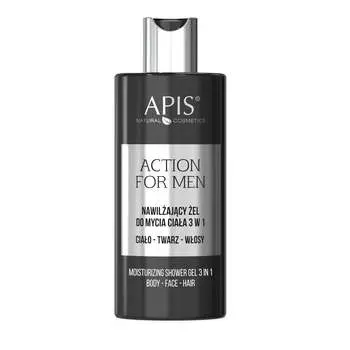 APIS Action For Men Увлажняющий гель для душа 3в1 300мл