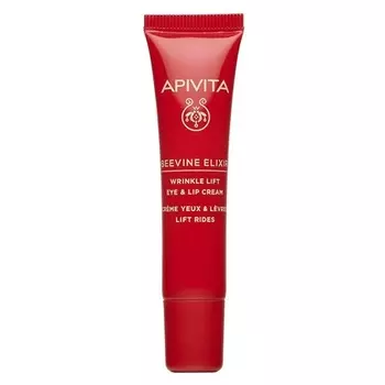 Apivita Beevine Elixir Крем для век и губ с лифтингом морщин с полифенолами, морскими биотехнологическими активами и ягодами годжи, 0,51 унции