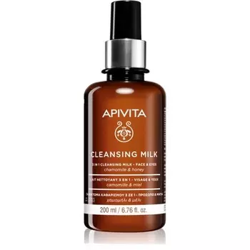 Apivita Cleansing Ромашка и Мед 3в1 очищающее молочко для лица и области вокруг глаз 200 мл