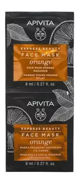 Apivita Express Beauty Orange медицинская маска, 2 шт.