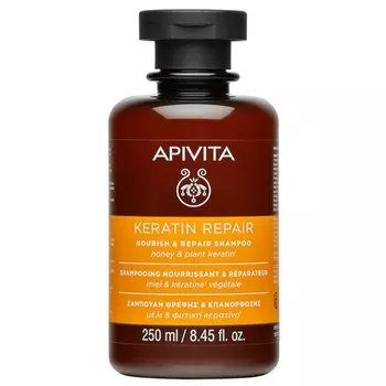 Apivita Keratin Nourish & Repair Шампунь для сухих поврежденных волос, 8,45 жидких унций