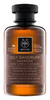 Apivita, Oily Dandruff White Willow & Propolis, шампунь против перхоти, 250 мл