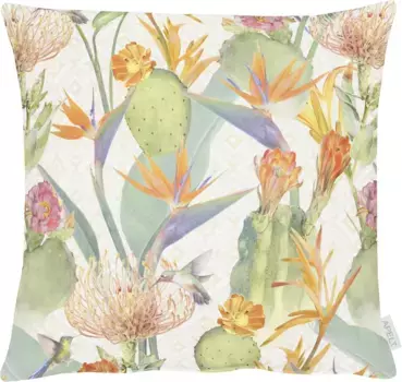 АПЭЛТ Чехол на подушку "6522", (1 шт.), чехол на подушку без наполнения, 1 шт APELT 40х40 см, зеленый/оранжевый