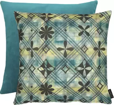 АПЭЛТ Чехол на подушку "Лиз", (1 шт.), двусторонний чехол на подушку без наполнения APELT 46х46 см, бирюзовый