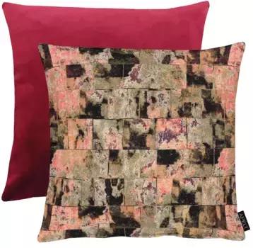 АПЭЛТ декоративная подушка "Фабио", двусторонний чехол с наполнителем, 1 шт APELT 35х45 см, бордовый