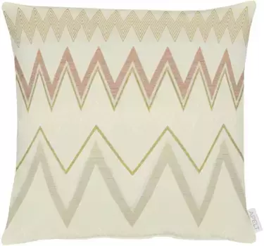 АПЭЛТ декоративная подушка "Индира", чехол на подушку с наполнителем, 1 шт APELT 48х48 см, цвет natur/beige + gemustert