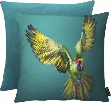 АПЭЛТ декоративная подушка "Эллиот", двусторонний чехол без наполнения, 1 шт APELT 46х46 см, цвет grn/petrol/gelb + gemustert