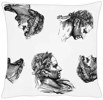 АПЭЛТ декоративная подушка "Юпитер", чехол на подушку с наполнителем, 1 шт APELT 45х45 см, белый/антрацит