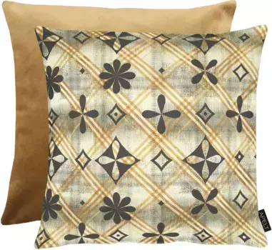 АПЭЛТ декоративная подушка "Лиз", чехол на подушку двусторонний с наполнителем, 1 шт APELT 45х45 см, коричневый