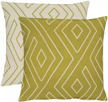 АПЭЛТ декоративная подушка "Мистраль", чехол на подушку двусторонний с наполнителем, 1 шт APELT 40х60 см, цвет grn/natur + Ornamente