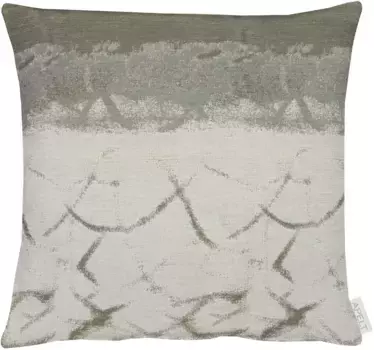 АПЭЛТ декоративная подушка "Опалия", чехол без наполнения, 1 шт APELT 46х46 см, серо-коричневый/бежевый