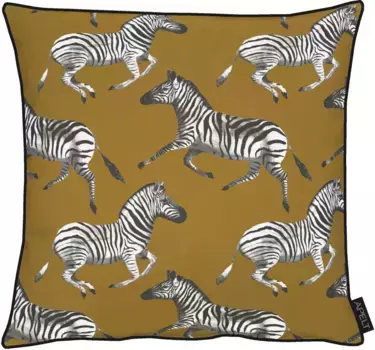 АПЭЛТ декоративная подушка "Самуэль", чехол без наполнения, 1 шт APELT 46х46 см, коричневый/белый/черный