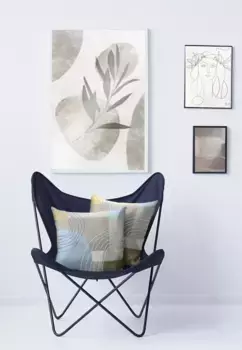 АПЭЛТ декоративная подушка "Счастливый", чехол на подушку с наполнителем, 1 шт APELT 45х45 см, синий