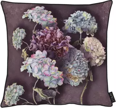 АПЭЛТ декоративная подушка "Сиена", чехол на подушку с наполнителем, 1 шт APELT 45х45 см, цвет beere + geblmt-bedruckt