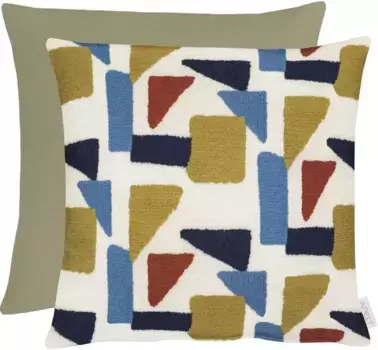 АПЭЛТ Декоративная подушка "Tablo", двусторонний чехол с наполнителем, 1 шт APELT 45х45 см, цвет bunt + gemustert