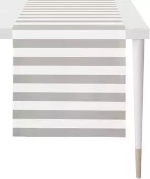 АПЭЛТ дорожка для стола "ДЕЛЬФИ, СТИЛЬ ЛОФТ, жаккард", (1 шт.) APELT 48х135 см, серый/белый