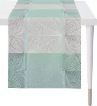 АПЭЛТ дорожка для стола "TOBIA LOFT STYLE, летнее украшение, лето ", (1 шт.), жаккардовая ткань APELT 44х140 см, серый/синий