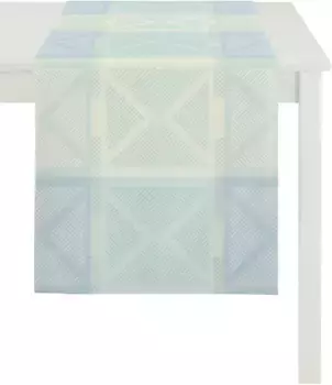 АПЭЛТ дорожка для стола "ВЕРОНА, СТИЛЬ ЛОФТ, жаккард", (1 шт.) APELT 44х140 см, синий/голубой