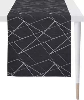 АПЭЛТ дорожка для стола "Вио - Стиль Лофт, Жаккард", (1 шт.) APELT 46х135 см, черный/антрацит