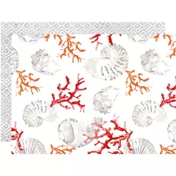 АПЭЛТ Подставка под столовые приборы «7808 SUMMER GARDEN, летнее украшение, лето», (набор, 2 шт.) Apelt, белый/коралловый