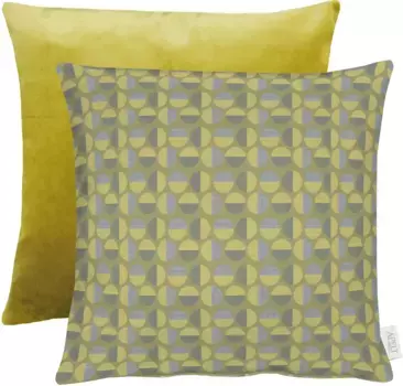 АПЭЛТ Подушка декоративная "Качели", чехол на подушку двусторонний с наполнителем, 1 шт APELT 45х45 см, зелено-желтый