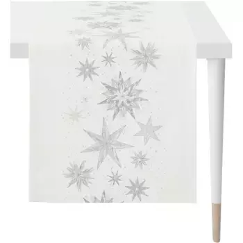 АПЭЛТ скатерть настольная «5843», (1 шт.) Apelt, серебряный/белый