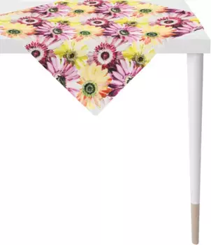 АПЭЛТ среднее одеяло "1700 Летний сад, летнее украшение, лето", (1 шт.), цифровая печать APELT 88х88 см, желтый/абрикосовый/розовый