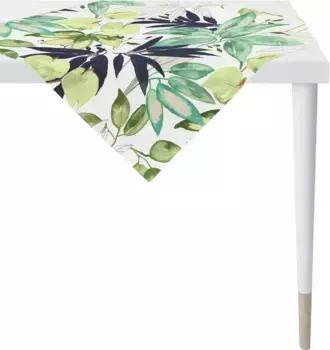 АПЭЛТ среднее покрывало "Летиция, СТИЛЬ ЛОФТ, летнее украшение, лето", (1 шт.), цифровая печать APELT 100х100 см, зеленый