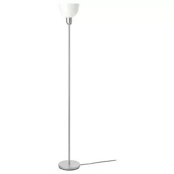Аплайтсер лампа напольная, серебристый/белый, HEKTOGRAM IKEA