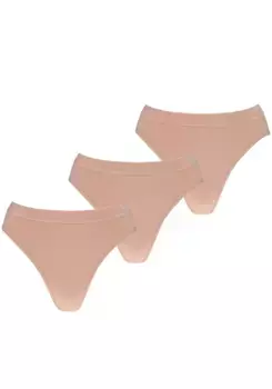 Apollo Hipster (3 шт. в упаковке), бесшовные бамбуковые трусы на талии и бедрах, мягкие и удобные!, бежевый
