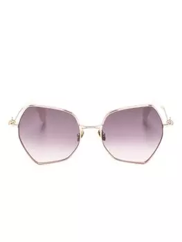 Аппаратная сфера, шестиугольная оправа Солнцезащитные очки Vivienne Westwood, золотистый