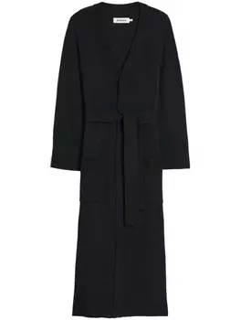 Apparis длинный кардиган с поясом, черный