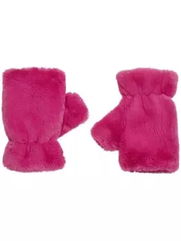 Apparis перчатки-митенки из искусственного меха, розовый