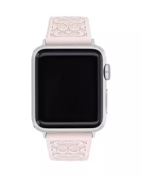 Apple Watch Силиконовый ремешок с розовым перламутром, 38/40/41 мм COACH, цвет Pink